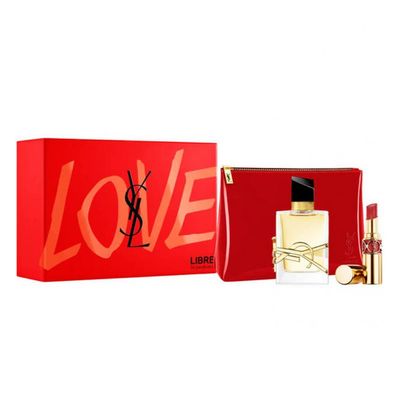 YVES SAINT LAURENT Libre Femme Case Eau de Parfum spray 50 ml lipstick Pouch