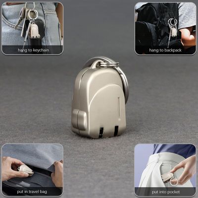 VOGARB Portable Mini Nail Clippers Collapsible Keychain Nail Clipper for Men and Women Fingernail and Toenails, Stainless Steel, Champagne