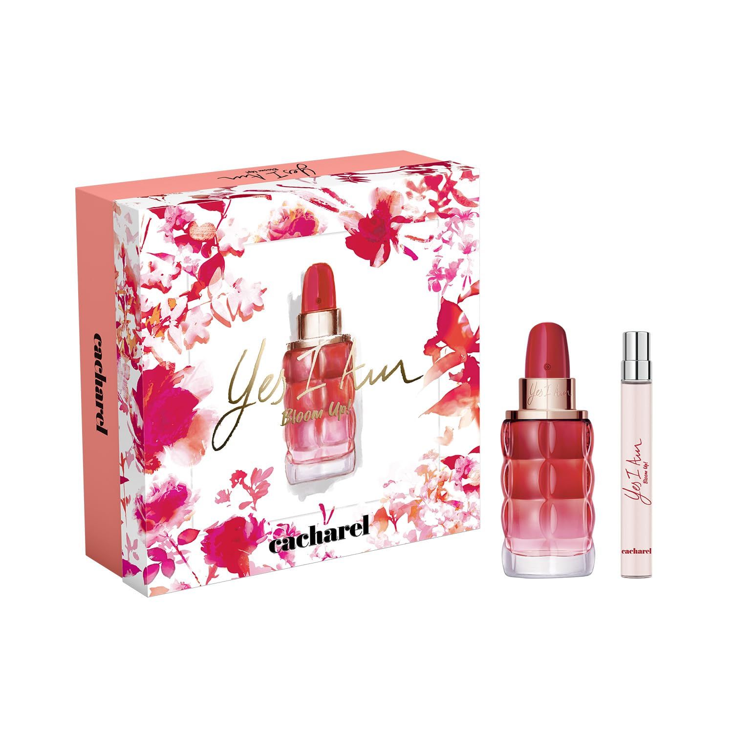 Cacharel Yes I Am Bloom-Up - Fragrance Gift Set for Women - Includes Eau de Parfum 1.7 Fl Oz &amp; Travel Spray 0.34 Fl Oz