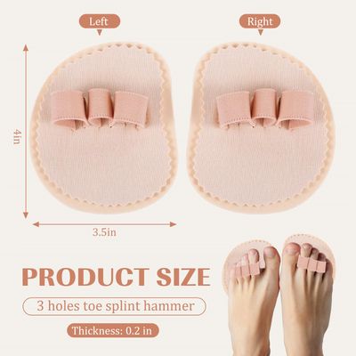 BBTO 2 Pieces Toe Splint Hammer Toe Straightener Hammer Toe Corrector with 3 Holes Toe Hammer Toe Support for Women Men Toes Claw Toes Metatarsal Support Corrector Wrap