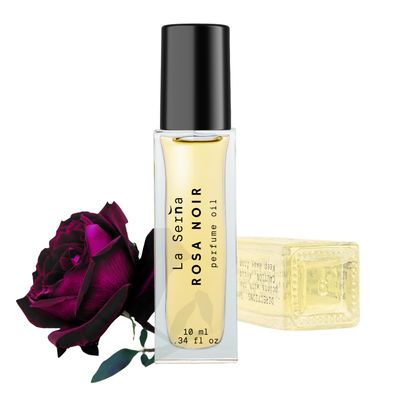 La Serna Naturals Dark Rose and Labdanum Pheromones Perfume for Women, Alcohol Free Perfume Oil Roll On, Floral Sensual Fragrance