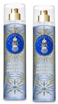 Bath and Body Works 2 Pack Frosted Coconut Snowball Fine Fragrance Mist 8 oz.