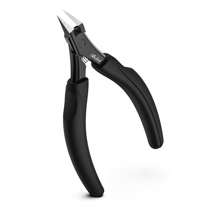 BALUCA Straight Edge Toenail Clippers for Thick Nails &amp; Ingrown Toenails - Heavy Duty Straight Blade Toe Nail Clipper with Long Handle, Toe Nail Cutters for Adults, Seniors, Men and Women -Black