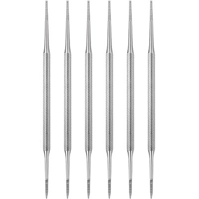 Mudder 6 Pack Ingrown Toenail Files Double Sided Toenail Lifters One Side Flat and One Side Curved Stainless Steel Manicure Treatment Removal Pedicure Tools for Feet Under Nail Cleaner