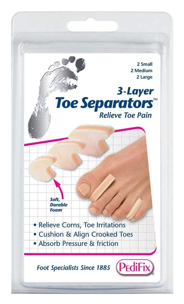 Pedifix 3-layer Toe Separators, 6-Count