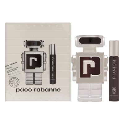 Phantom by Paco Rabanne for Men 2 Piece Set Includes: 3.4oz Eau de Toilette Spray 0.68 oz Eau de Toilette Spray