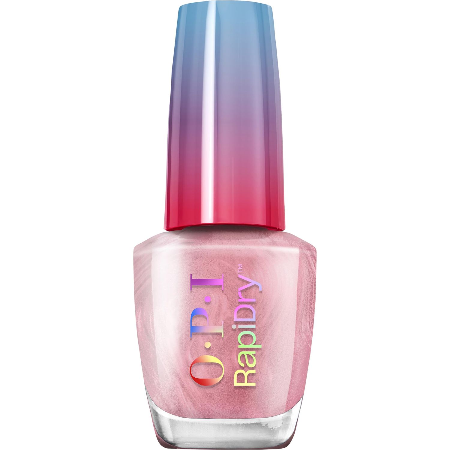 OPI RapiDry Flash n Flirty | Opaque Soft Pink Pearl Quick Dry Nail Polish | Vegan, Smudge Proof, Fast Drying
