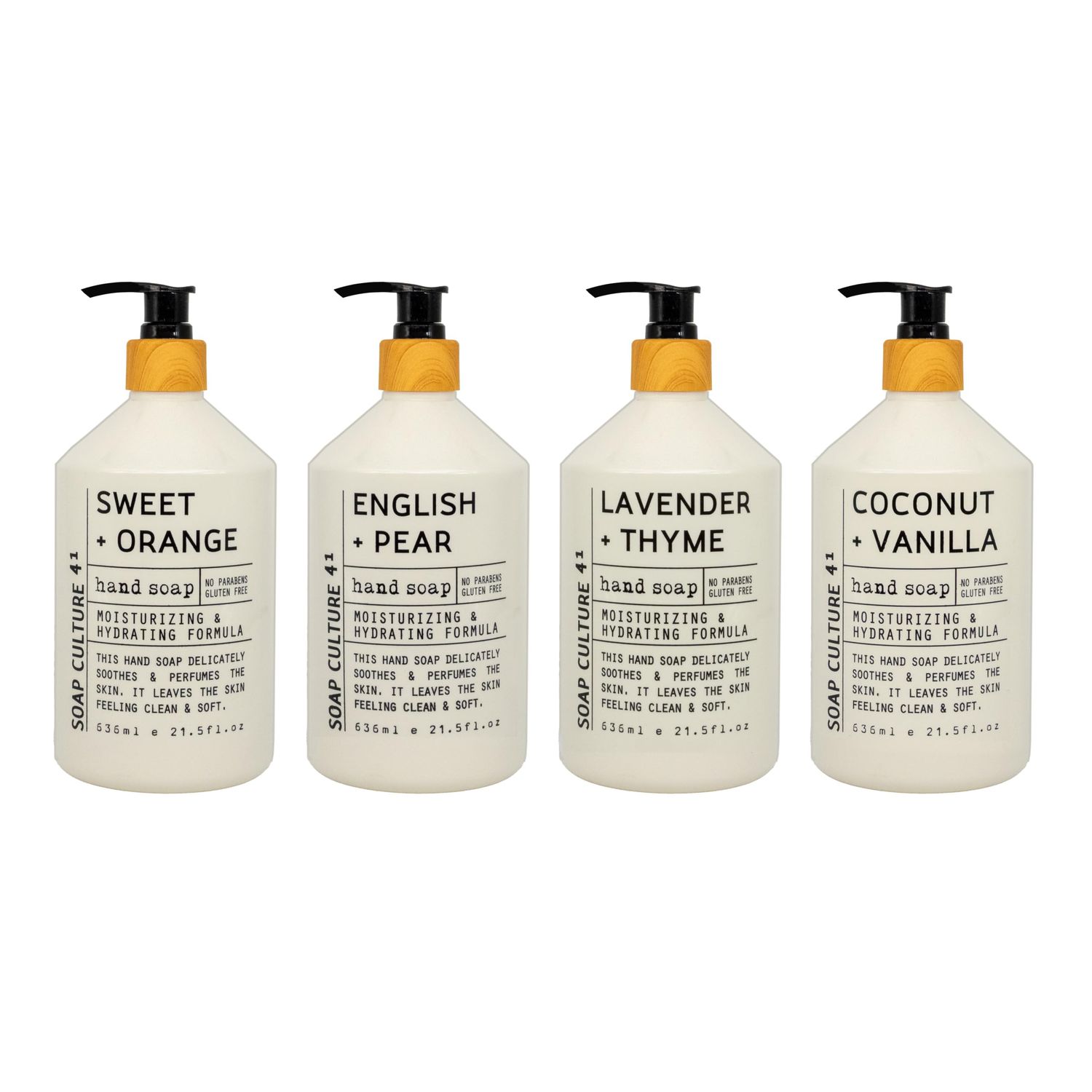 Home &amp; Body Company Soap Culture 41 Hand Soap Collection 21.5 fl oz x 4