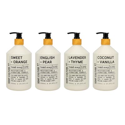 Home &amp; Body Company Soap Culture 41 Hand Soap Collection 21.5 fl oz x 4