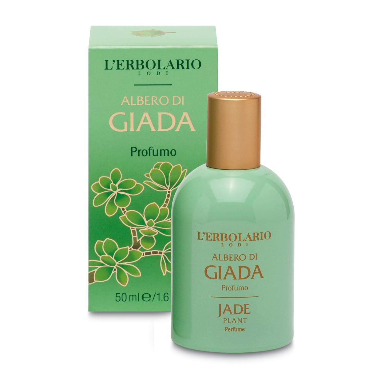 LErbolario Jade Plant - Notes Of Bergamot, Jade Flower And Lemon - Floral Fragrance For Women - Reflects Radiance - Offers Charm And Positive Energy - Long Lasting Wear - 1.6 Oz EDP Spray
