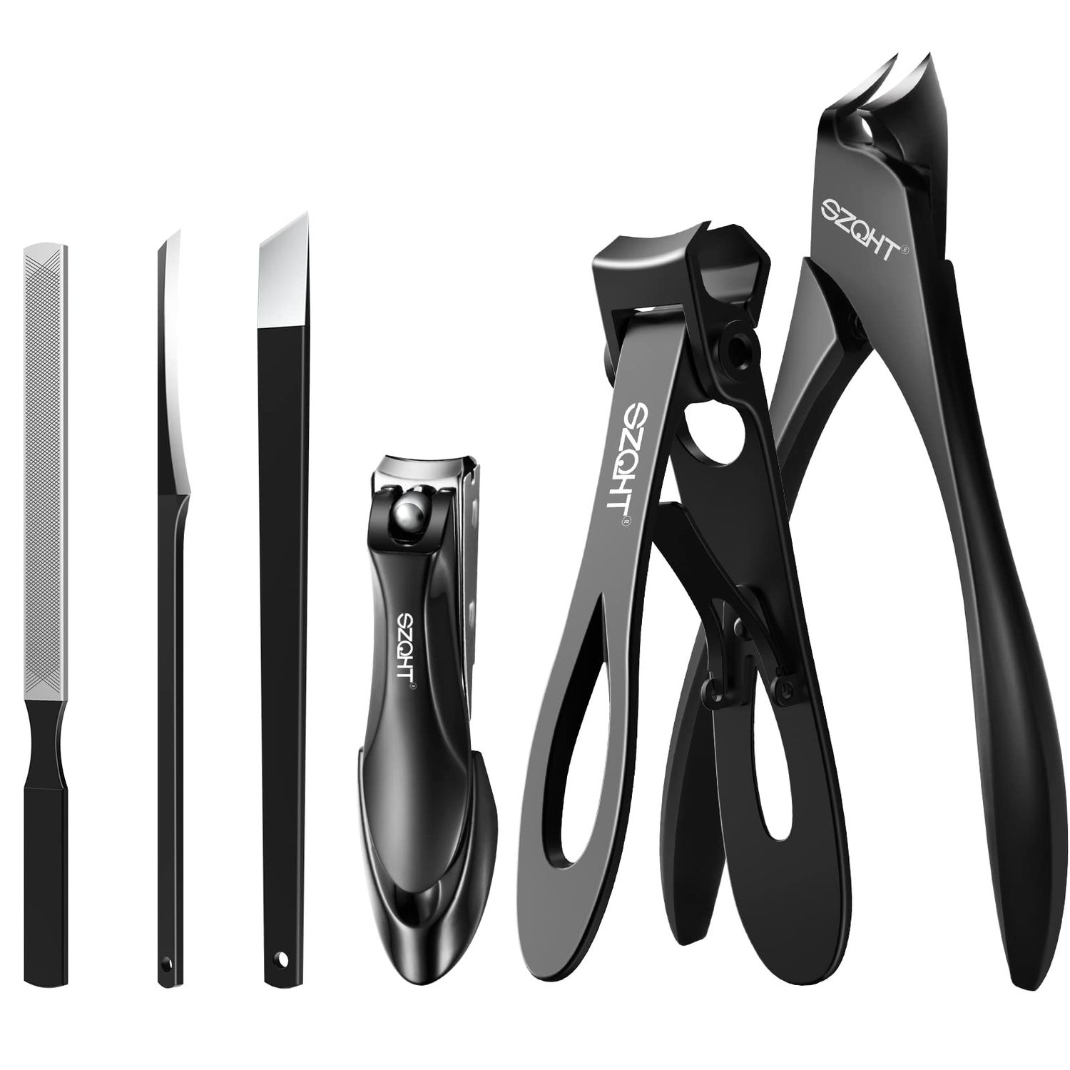 SZQHT Podiatrist Toenail Clippers Set, Professional Toe Nail Clippers for Thick &amp; Ingrown Nails Cutter for Men,Women,Seniors,Heavy-Duty Manicure Set Pedicure Kit for Elder