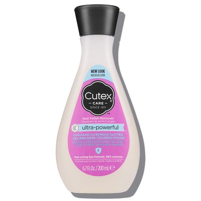 Cutex Gel Nail Polish Remover, Ultra-Powerful &amp; Removes Glitter and Dark Colored Paints, Paraben Free, 6.76 Fl Oz