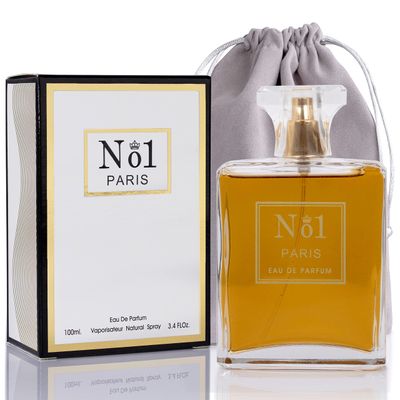 NovoGlow No.1 Paris for Women - 3.4 Fl Oz Eau De Parfum Spray - Long Lasting Floral Citrusy &amp; Powdery Scent Smell Fresh &amp; Feminine All Day Includes Carrying Pouch Gift for Women for All Occasions