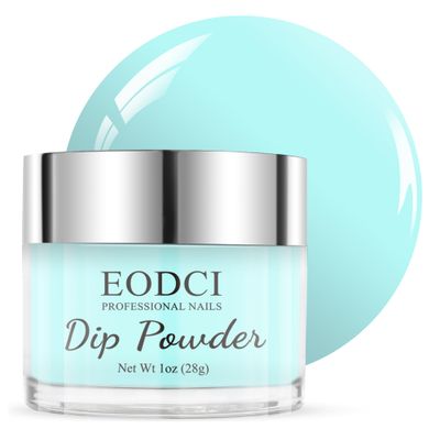 EODCI Sky Blue Dip Powder Color, Nail Dipping Powder French Powder Pro Collection System Nail Art Starter Manicure Salon DIY at Home, Odor-Free&amp;Long-Lasting, No Needed Nail Lamp Curing, 1 Oz
