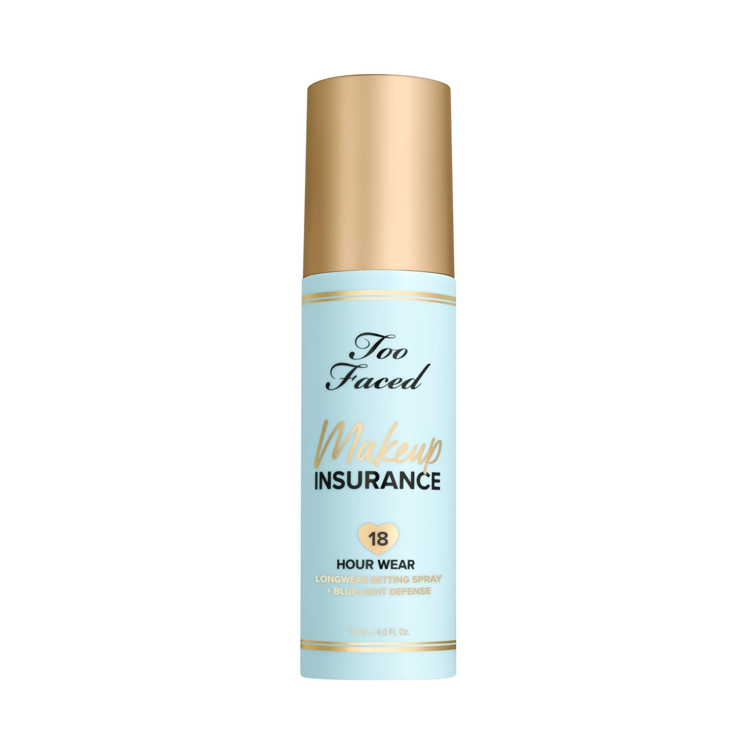Too Faced Makeup Insurance Setting Spray | Hydrating, Long Lasting, Vegan Cruelty Free, 4 Fl Oz