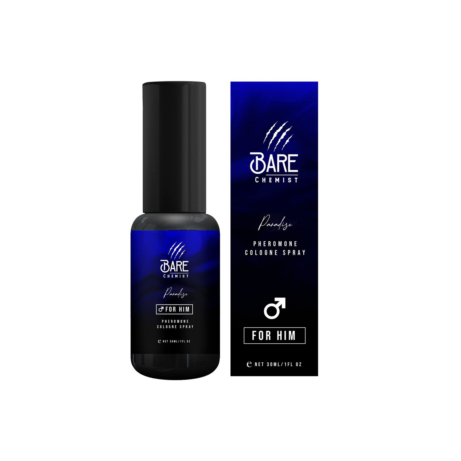 Bare Chemist Pheromones for Men to Attract Women (Paradise) Cologne - Pheromone Cologne Spray Attract Women - Extra Strong, Concentrated Proven Pheromone Formula