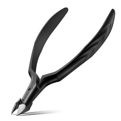 FERYES Professional 1/2 Jaw Cuticle Nippers - 4R13 Stainless Steel Cuticle Clippers with Built-in spring Design, Ultra-Sharp Precision Blades for Manicure, Pedicure &amp; Dead Skin Removal
