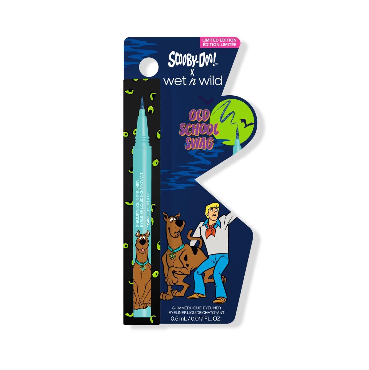 wet n wild Scooby Doo Old School Swag Shimmer Liquid Eyeliner - Glitter-Infused Formula for Bold Eye Looks, Easy Glide Precision Tip, Cruelty-Free &amp; Vegan - Lets Split Up