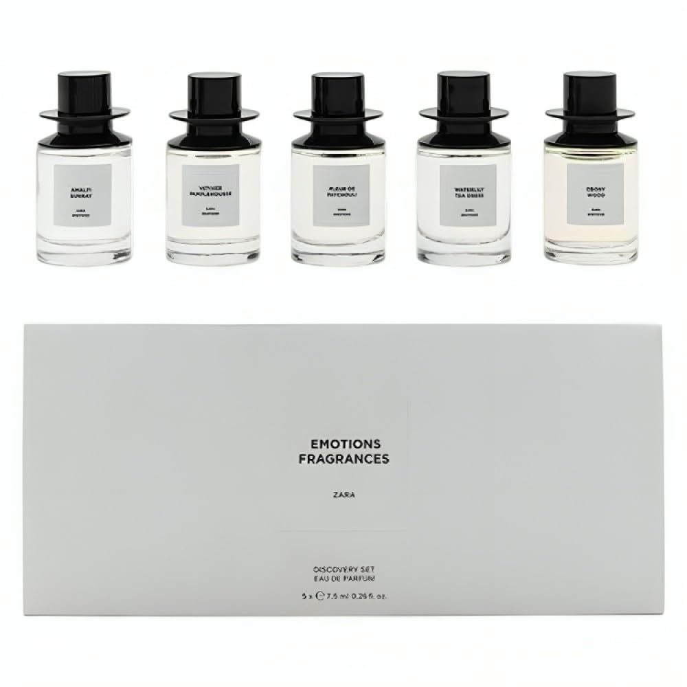 Zara Emotions Fragrances Discovery Set Perfume for Women EDP Eau De Parfum 5x 7.5 ML (0.25 FL. OZ)