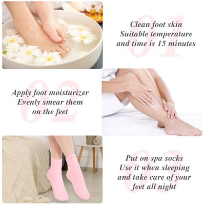 3Pairs Aloe Socks Moisturizing Spa Socks Sleeping Fuzzy Socks for Dry Feet Overnight, Non Slip Coral Fleece Lotion Socks Women Spa Pedicure Foot Care Socks for Repairing Dry Feet,Cracked Heel