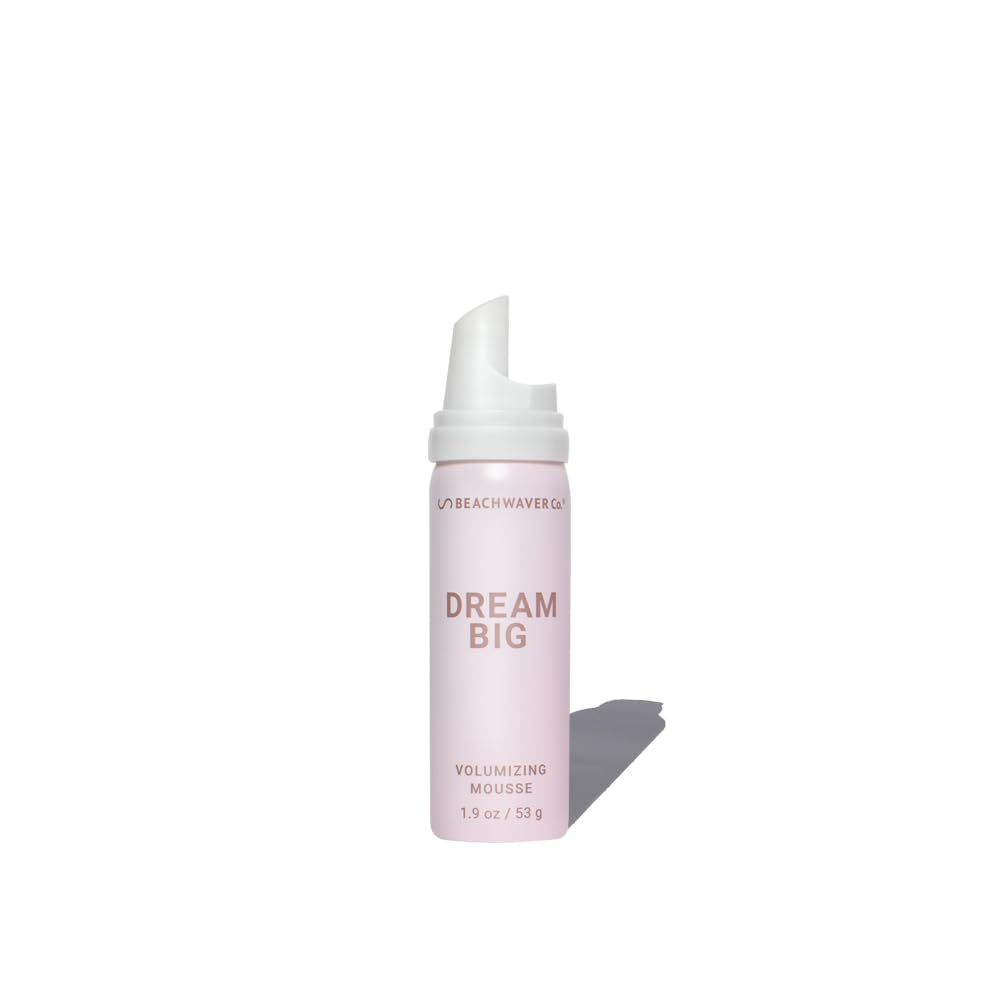The Beachwaver Co. Haircare Dream Big Volumizing Mousse - Travel Size (1.9 Fl Oz) | Lightweight and Flexible Vegan Hair Mousse for Volume and Hold | Add Fullness to Damp or Dry Hair