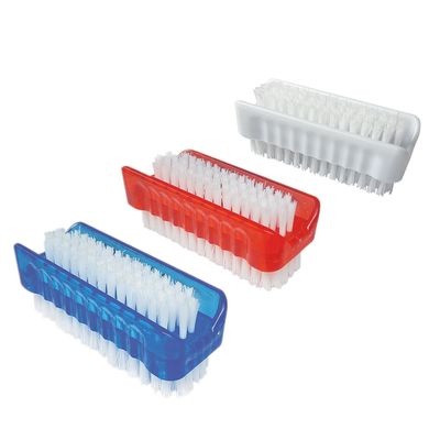 LOLA Products Classic Hand &amp; Nail Brush, 2 Sided - Soft &amp; Stiff, Comfortable No-Slip Grip, Cleans Hands &amp; Fingernails, Assorted Colors, 3 Pack