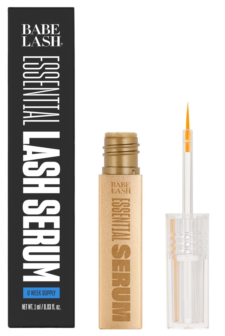 Babe Original Lash Serum - Fuller &amp; Longer Looking Eyelashes, Lash Enhancing Serum, for Natural Lashes and Lash Extensions, 1mL, Starter Supply