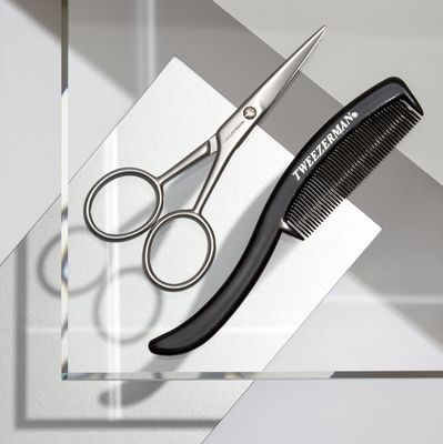 Tweezerman G.E.A.R. Moustache Scissors and Comb Model No. 72031-MG, Black