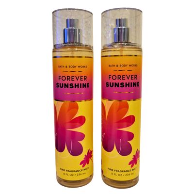 Bath &amp; Body Works Fine Fragrance Mists, Set of 2, 8oz Each Bottle (Forever Sunshine)