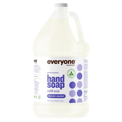 Everyone Liquid Hand Soap Refill, 1 Gallon, Lavender and Coconut, Plant-Based Cleanser with Pure Essential Oils