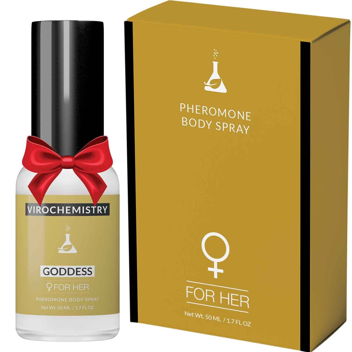 VIROCHEMISTRY Pheromones For Women (GODDESS) Body Spray - Elegant, Ultra Strength Organic Human Pheromones Fragrance Body Spray 50mL - Human Grade Pheromones to Attract Men