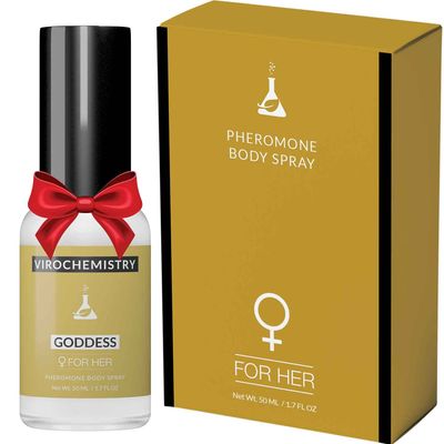 VIROCHEMISTRY Pheromones For Women (GODDESS) Body Spray - Elegant, Ultra Strength Organic Human Pheromones Fragrance Body Spray 50mL - Human Grade Pheromones to Attract Men