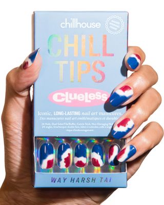 Chillhouse - Chill Tips, Press on Nails Kit - Way Harsh Tai (Oval) - 24 Nail Shapes &amp; Sizes - Up to 3 Weeks of Wear - Customizable Fit - Reusable - Latina Founded &amp; Women Owned - Beauty &amp; Self Care