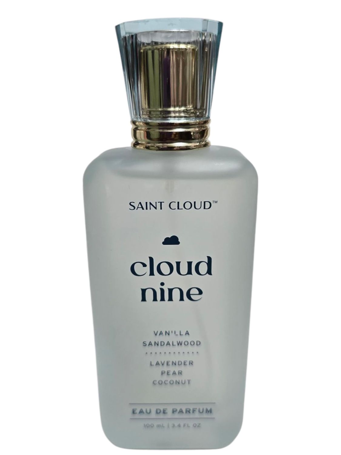 Saint Cloud Vanilla Sandalwood Eau de Parfum, Cloud Nine With Notes Lavender, Pear, Coconut 100ml / 3.4 FL OZ Unboxed