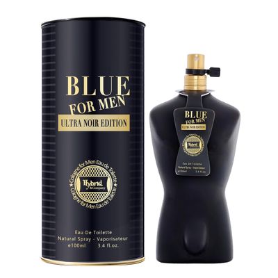 Hybrid &amp; Company Blue For Men Ultra Noir Eau De Toilette Vaporisateur Natural Spray 3.4 Fl Oz