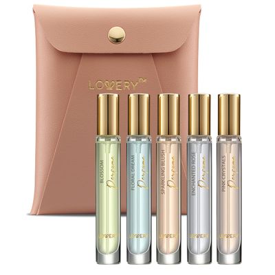 Mini Perfumes for Women Perfume Gift Set - 5 Pack Assorted Floral Aroma Womens Fragrances Perfume Set - 10ml Large Bottle Samples of Eau de Toilette Parfum - Womens Perfume Sampler Sets for Birthday