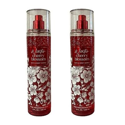 Bath &amp; Body Works Fragrance Mist 2-Pack 8oz Each (Winter Cherry Blossom)
