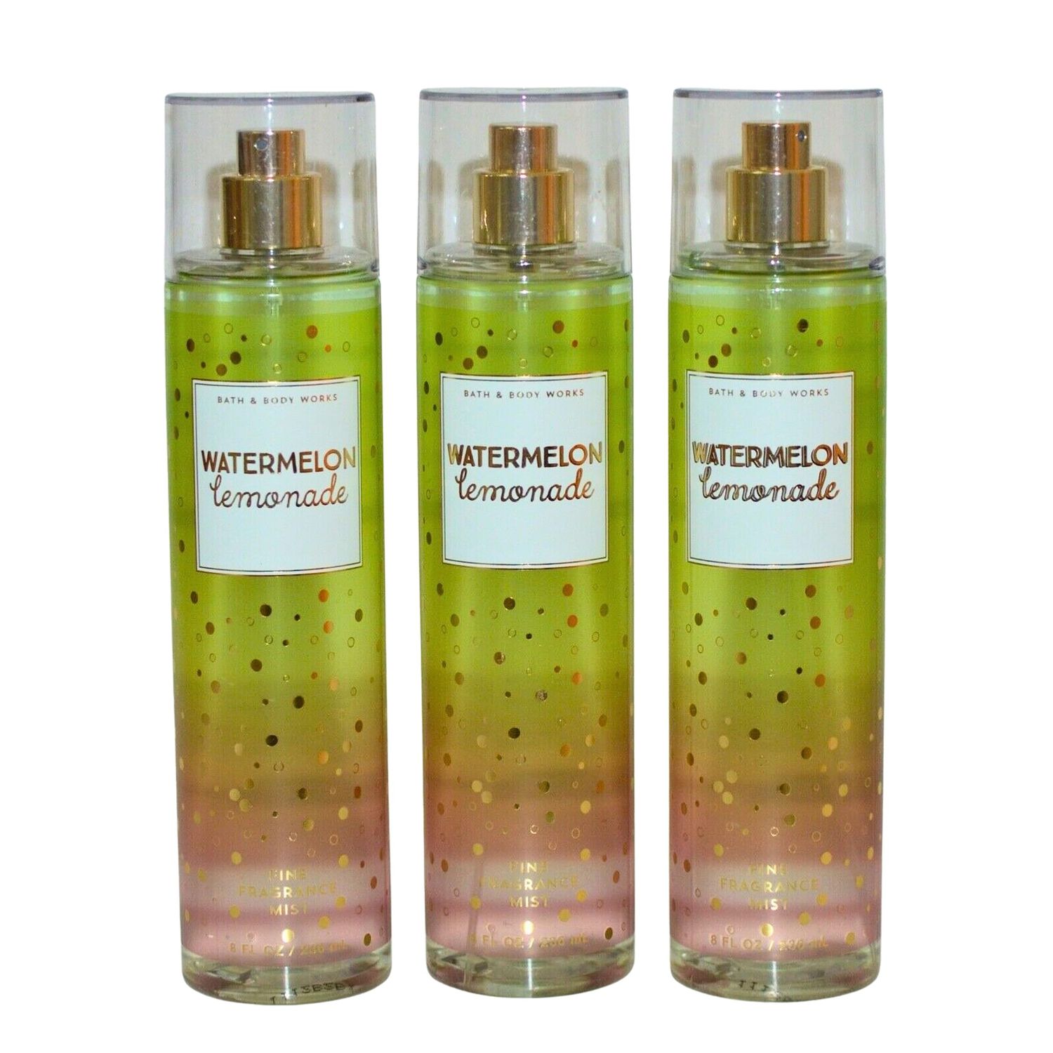 Bath &amp; Body Works Fragrance Mist 3-Pack 8oz Each (Watermelon Lemonade)