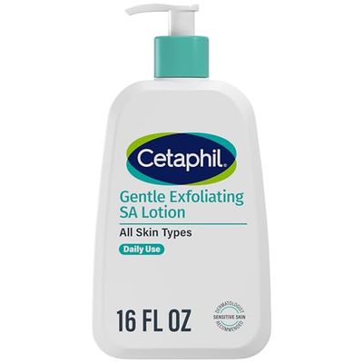 Cetaphil Gentle Exfoliating SA Lotion, Lightweight Moisturizer for All Skin Types, 16 Fl oz Pump Bottle, Salicylic Acid, Mandelic Acid &amp; Gluconolactone, Gently Exfoliates, Dermatologist Recommended...