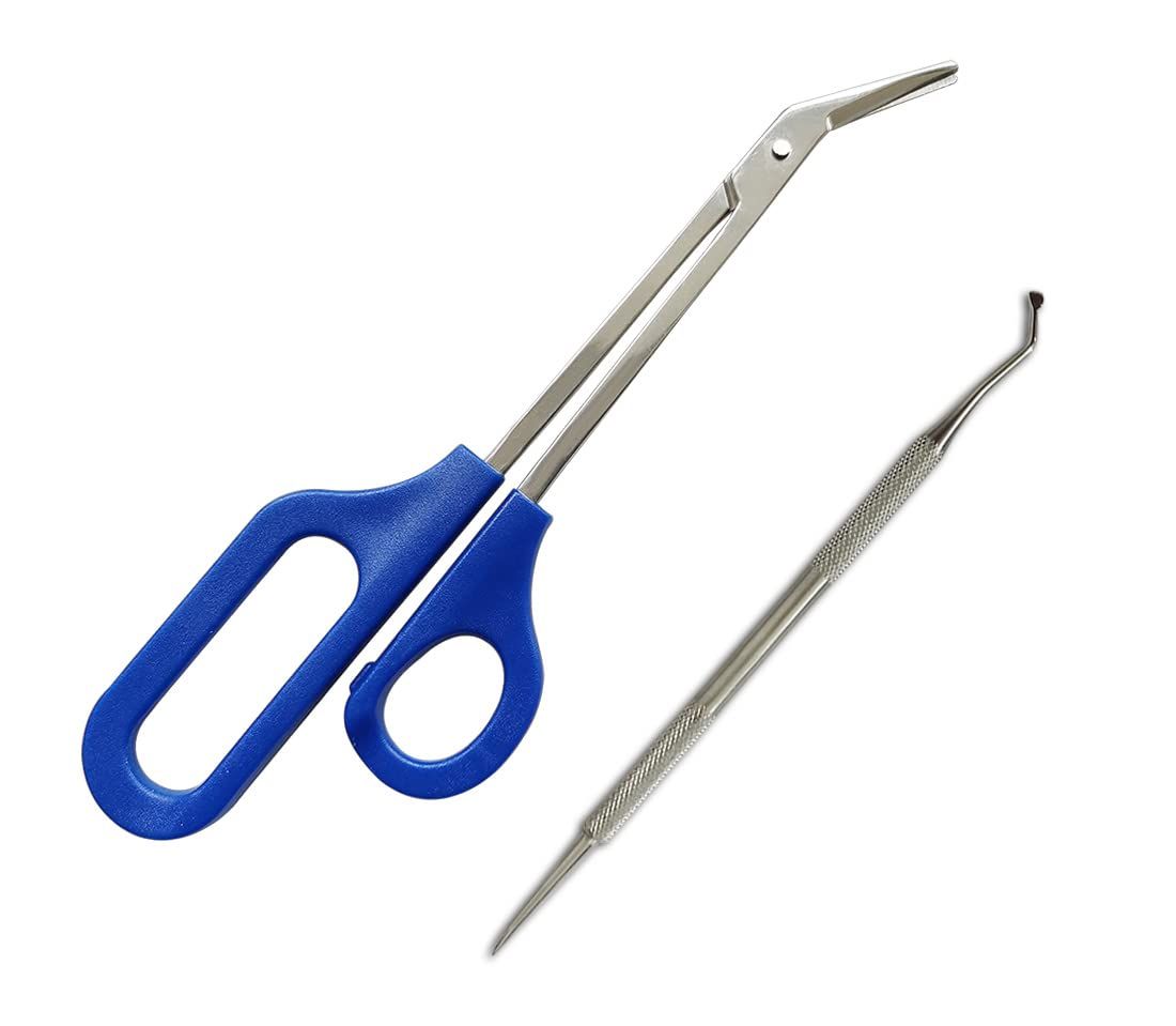 Long Handle Toenail Scissors for Adult Seniors &amp; Easy Reach Long Handled Clipper for Thick Toe Nail with Ingrown Toenail File