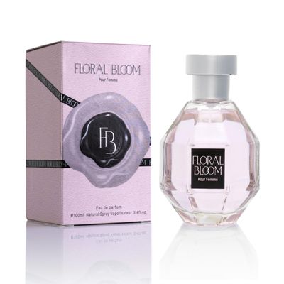 Floral Bloom for Women Eau De Parfum- Oriental Floral Fragrance - Top Notes of Bergamot, Osmanthus &amp; Tea - Mid Tone of Orchid &amp; Jasmine - Base of Patchouli, Musk &amp; Vanilla - Elegant 100ml Bottle