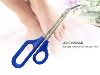 Long Handle Toenail Scissors for Adult Seniors &amp; Easy Reach Long Handled Clipper for Thick Toe Nail with Ingrown Toenail File