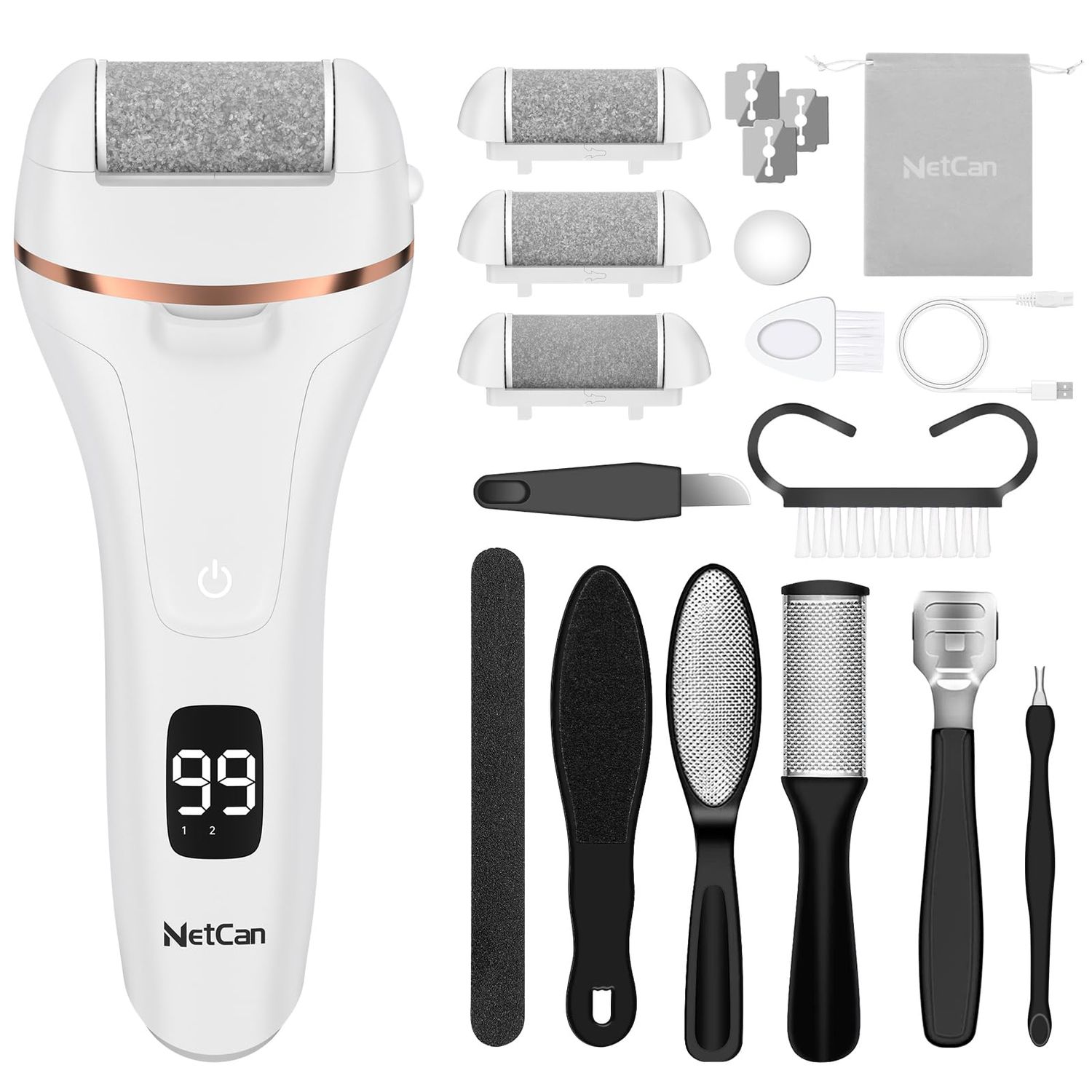 Electric Callus Remover for Feet, Professional Pedicure Tools Foot Care Kit, Portable Rechargeable Electric Feet File, Waterproof Foot File, Perfect for Foot Scrubber Dead Skin
