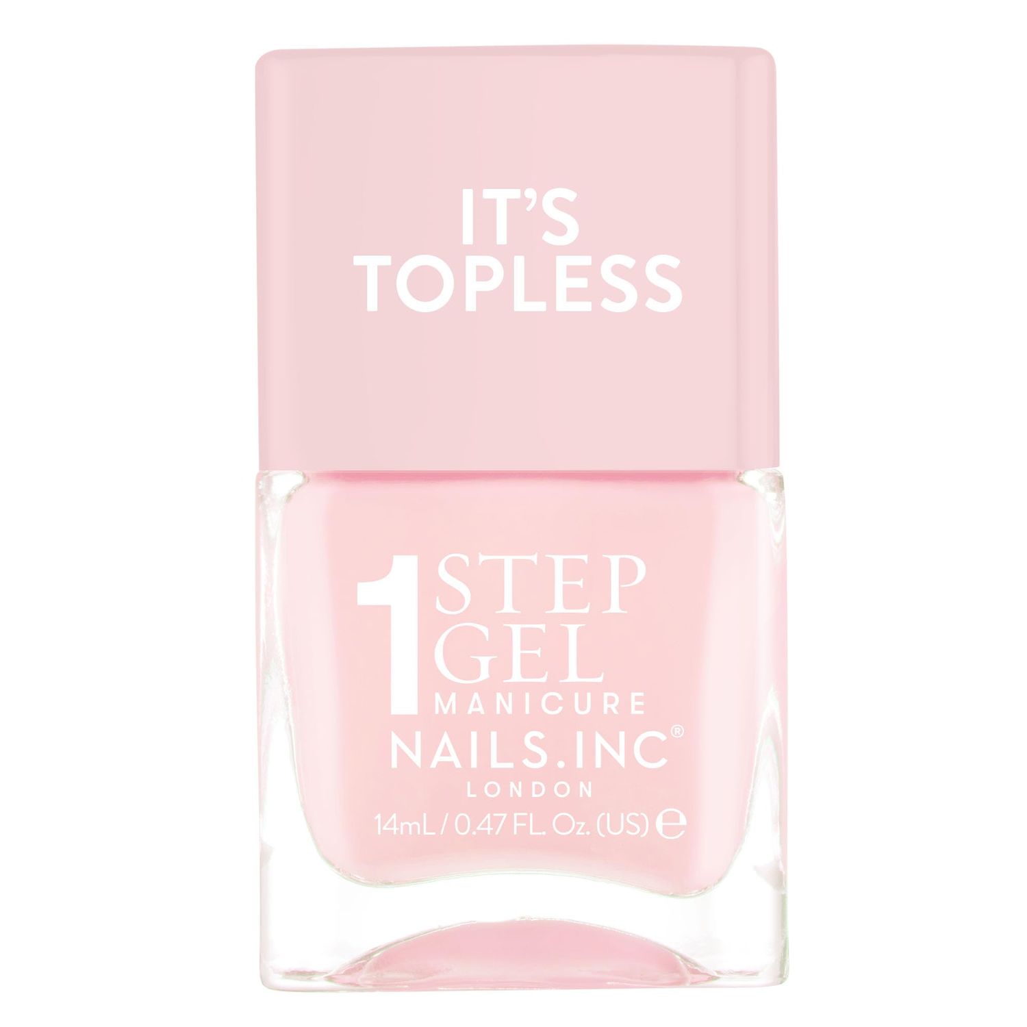 Nails Inc Its Topless Gel-Like Nail Polish, 4-in-1 Base Coat, Treatment, Color, Top Coat, Long Lasting, Strong, Chip Free Nails, Glossy Salon Quality Manicure, Air Dry Nail Polish, Dakota, 0.47 Fl Oz