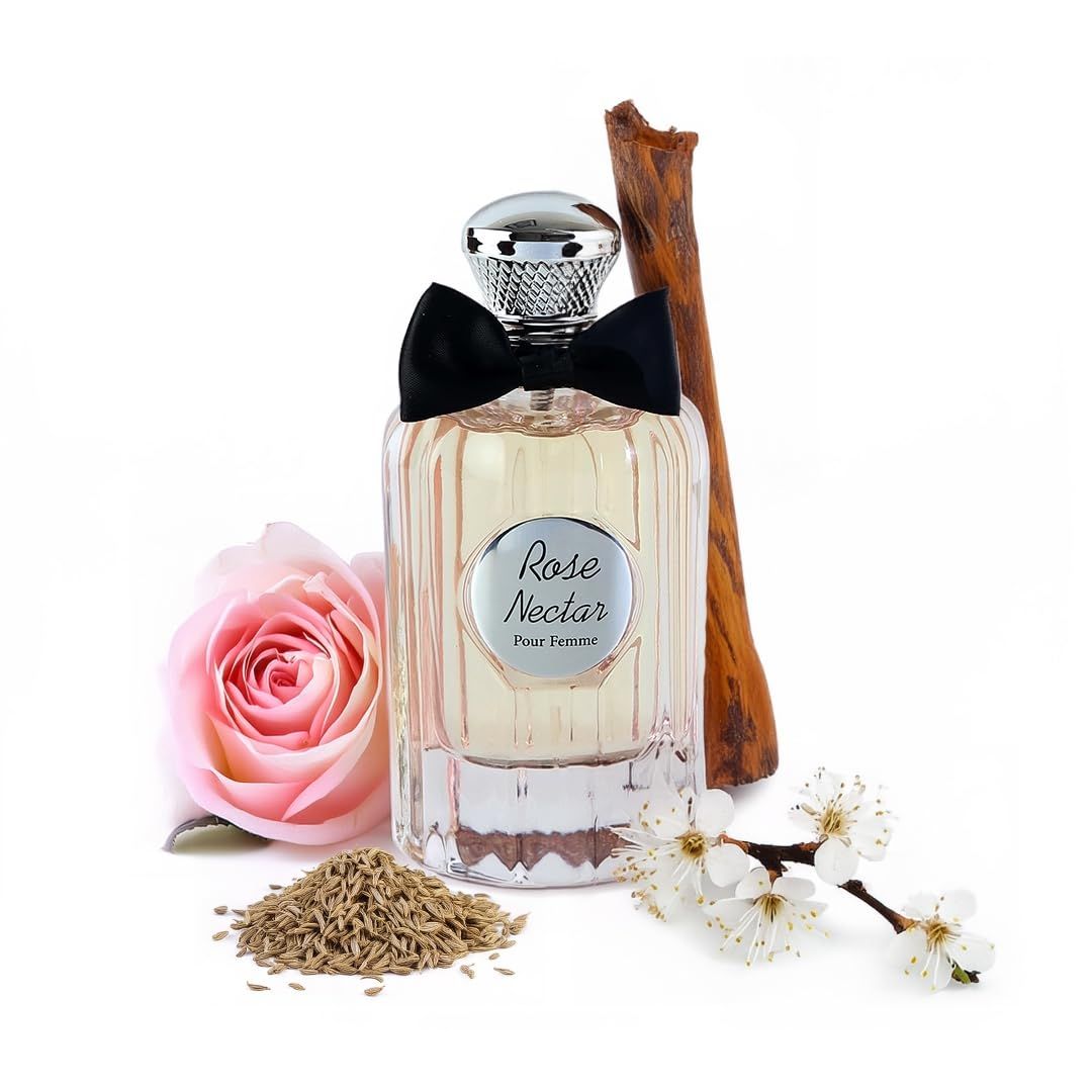 Jean Rish Rose Nectar Eau De Parfum for Women (3.4 Fl Oz / 100ml) with Rose, Cumin &amp; Vetiver Notes - Long Lasting and Luxury Fragrance