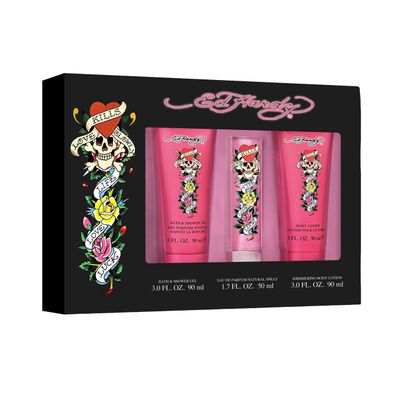 Ed Hardy Womens Fragrance 3 Piece Gift Set, 1.7 Fl. Oz. Eau De Parfum, 3 Count