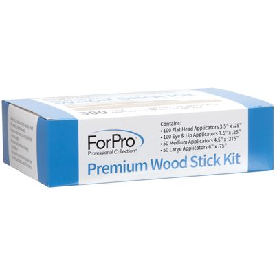 ForPro Premium Wood Stick 300 Pcs Kit, Non-Sterile, Assorted Hair Removal Waxing Applicators for Face &amp; Body, 300-Count