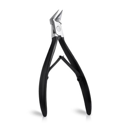 ILLFER Straight Slanted Ingrown Toenail Clippers for Thick Toenails, Sharp Pointed Tip Toe Nail Cutter, Stainless Steel Heavy Duty Podiatrist Tools for Seniors Men (Black)