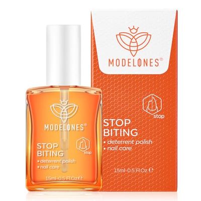 modelones Nail Biting Treatment, No Bite Nail Polish, Thumb Sucking Deterrent, Promotes Fast Nail Growth, Stop Nail Biting, Easy Application, Quick-Drying Bitter Nail Polish 0.5 Fl Oz