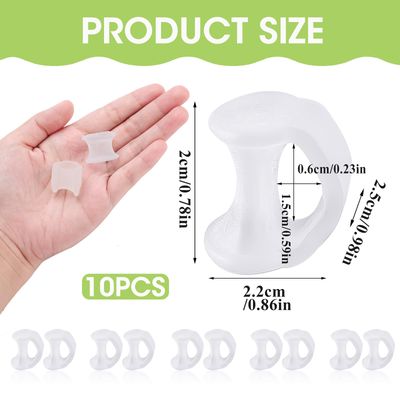 10PCS Gel Toe Separator, Pinky Toe Spacers, Little Toe Cushions Straightener Bunion Corrector for Preventing Rubbing &amp; Relieving Pressure, Pain Relief from Overlapping Toes, Blisters, and Corns
